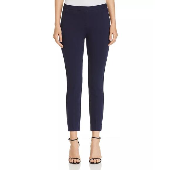 Kobi Halperin Alexandra Double-knit Pants Womens 2 Navy Blue Classic Ankle - Picture 1 of 11